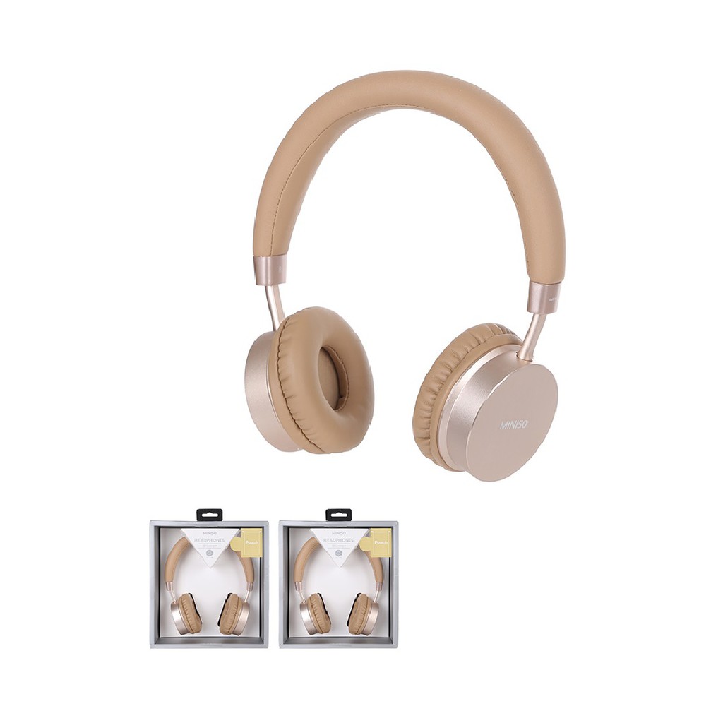 Tai nghe Bluetooth Miniso H-023 (Vàng) - Hàng chính hãng