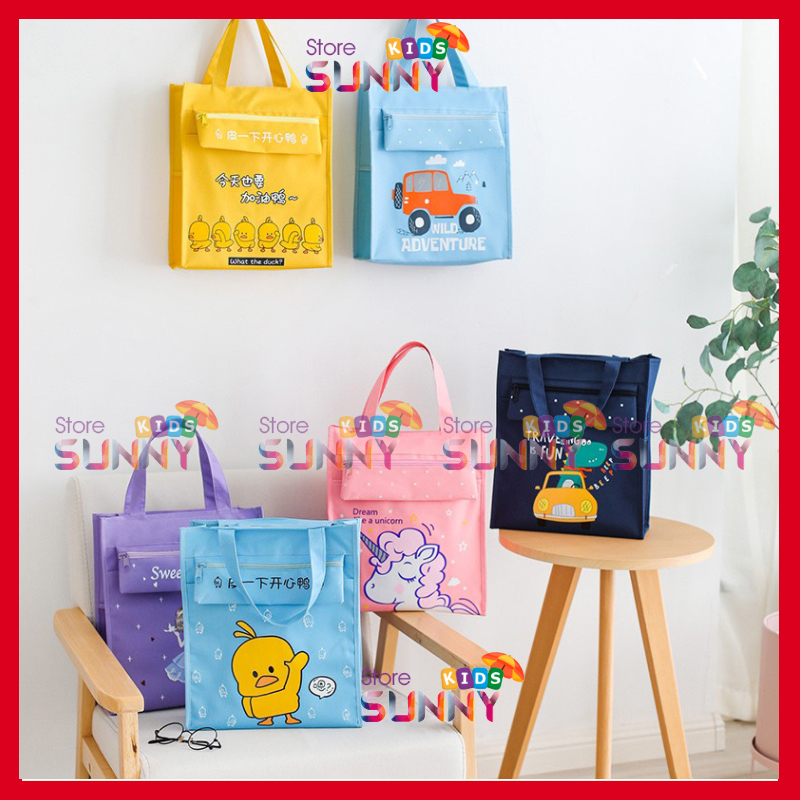 Túi cặp xách trẻ em học thêm đi chơi cho bé trai bé gái kích thước 34x8x28 cm túi xách trẻ em đi học thêm đi chơi