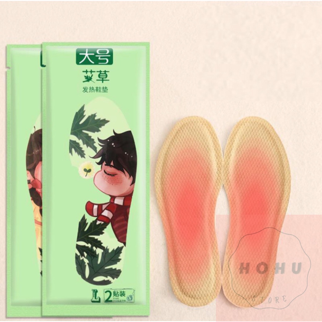 Miếng lót giày giữ nhiệt thảo mộc miếng dán giữ nhiệt bàn chân ngải cứu HOHU Store