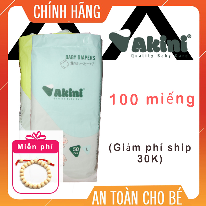 Combo 100 miếng bỉm quần Akini cho bé đủ size - mỏng mềm