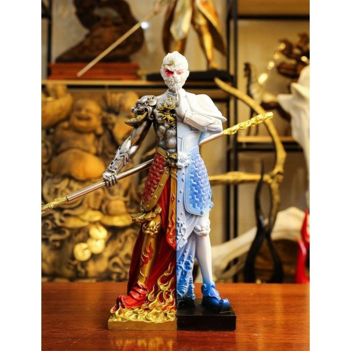 Tượng Tôn Ngộ Không - Tượng Trang Trí Thiện Ác Tranh Tâm Phương Linh Decor
