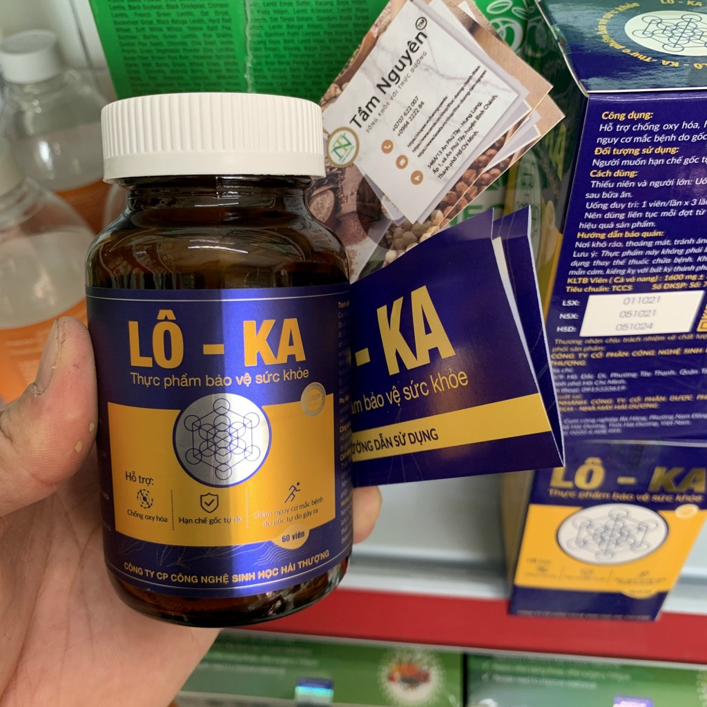 Thực Phẩm Bảo vệ sức khỏe LÔ KA hộp 60 viên-Hàng chính hãng