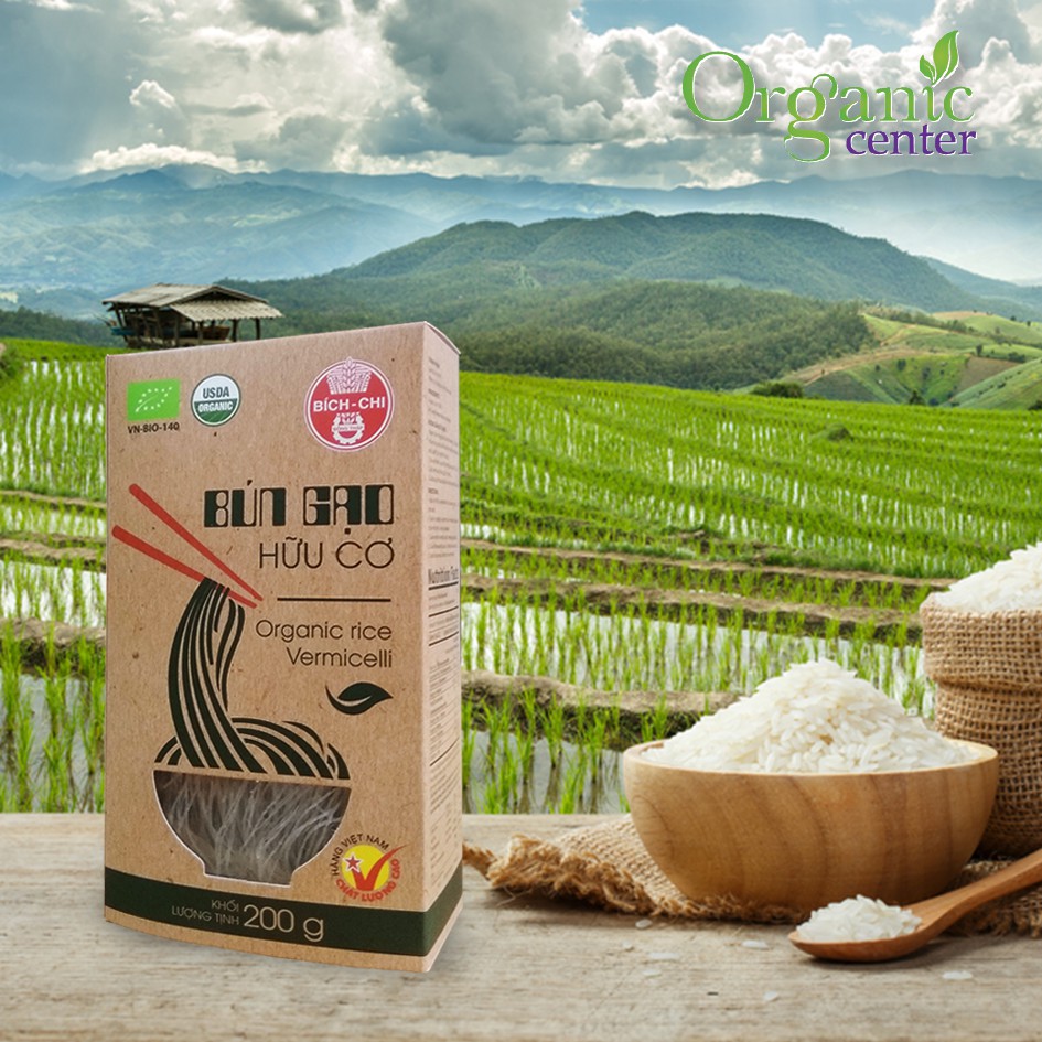 Bún gạo trắng hữu cơ bích chi 200g