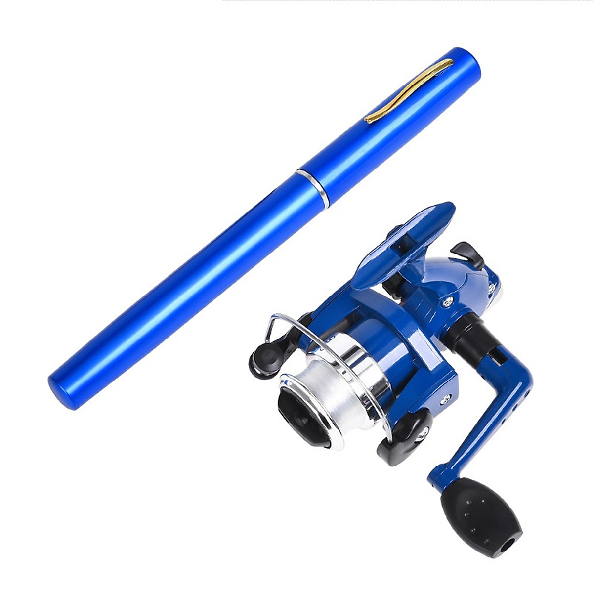 Combo bộ cần câu bút bi mini kèm máy câu 1m