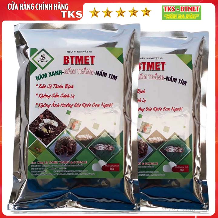 1Kg NẤM 3 MÀU Ký Sinh Trừ Sâu , Rầy, Rệp Sáp, Sùng Đất ,Côn Trùng Khác - BTMET
