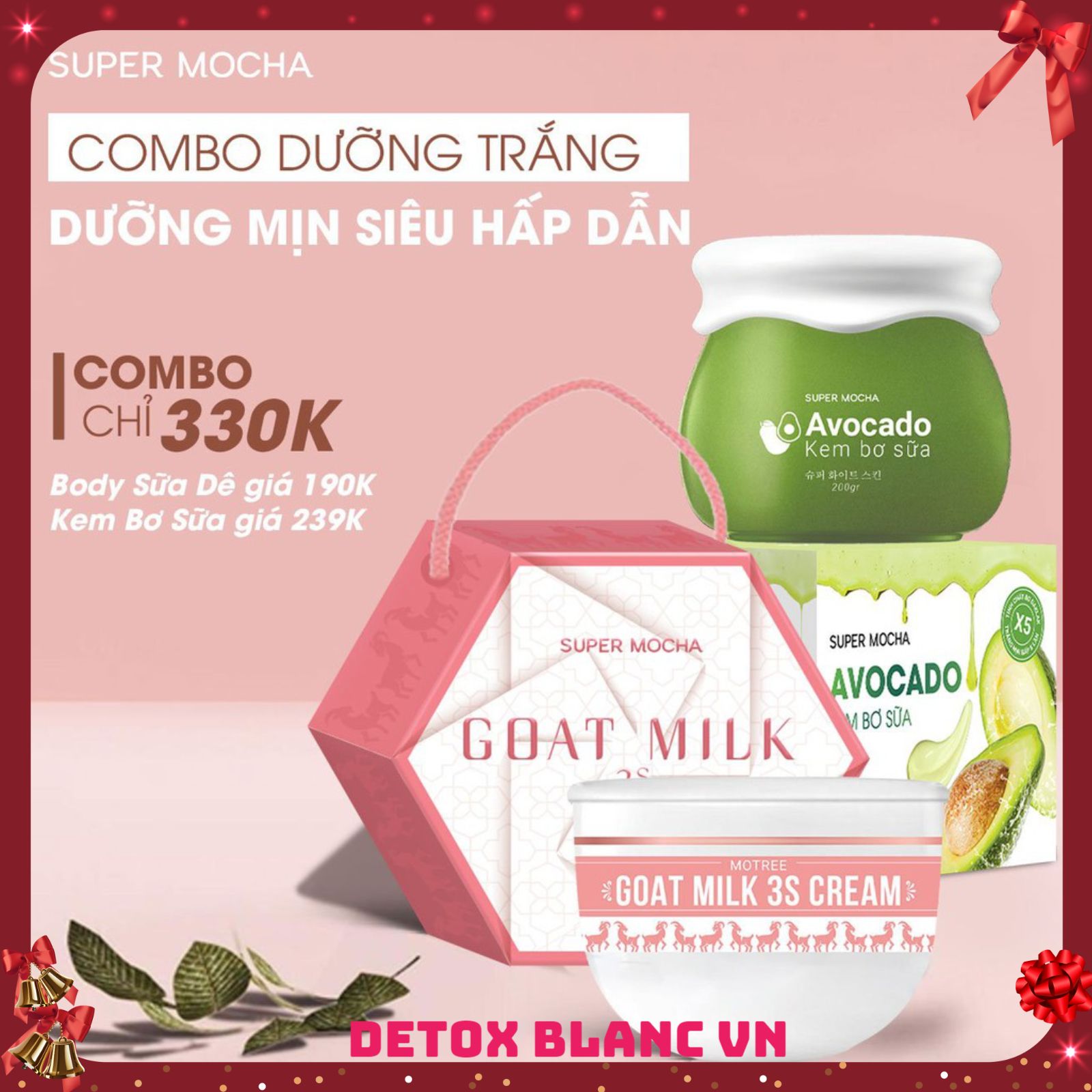 Combo kem body bơ 200g và kem body sữa dê 200g