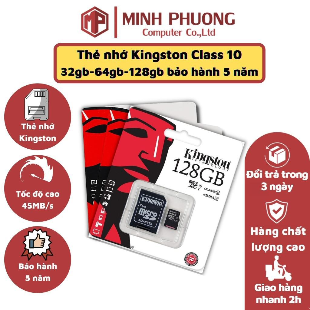 Thẻ nhớ kingston 32gb-64gb-128gb class10 tốc độ 80mb/s chuẩn giao tiếp uhs-i