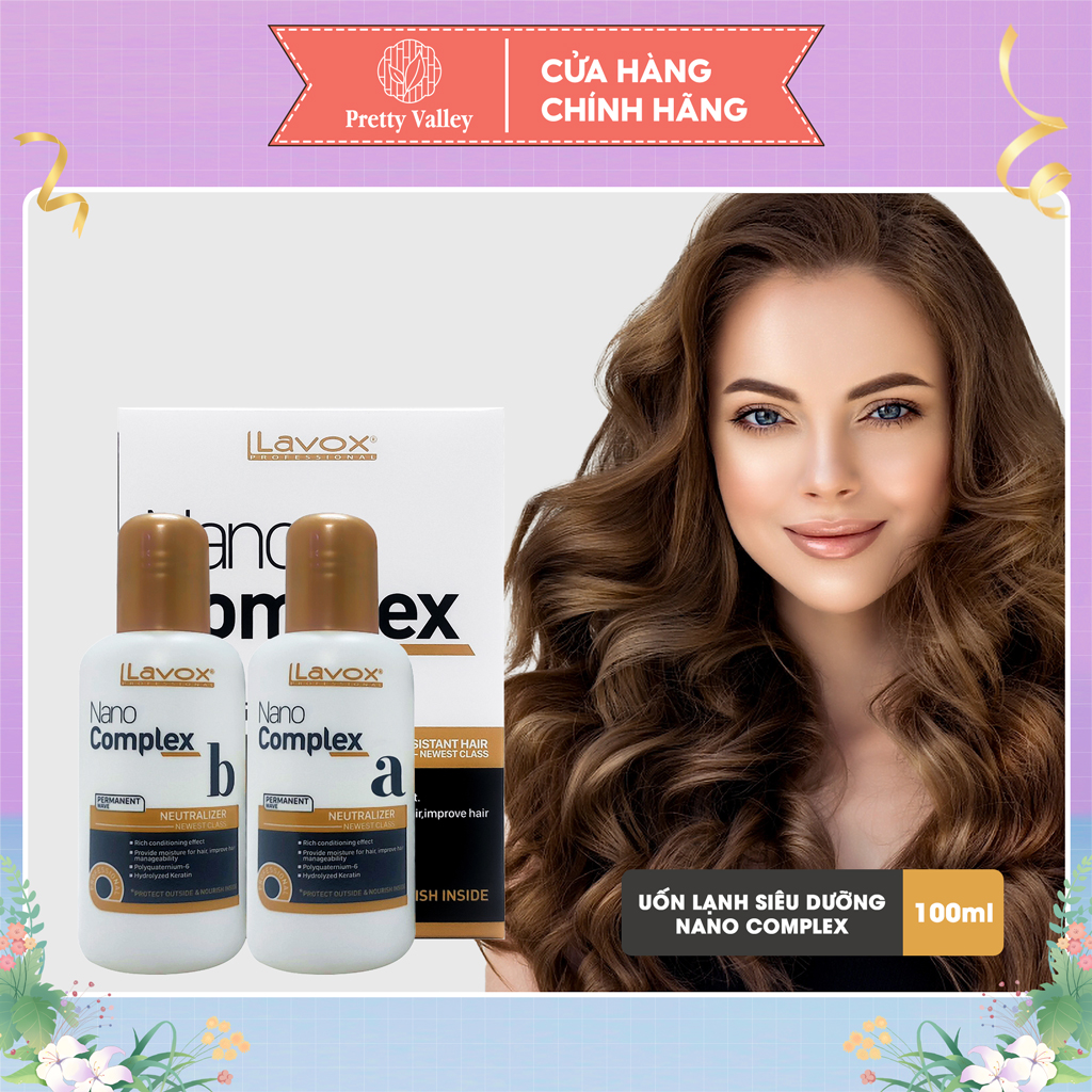 Uốn lạnh siêu dưỡng Lavox Nano Complex thế hệ mới 100ml, uốn tóc xoăn nhanh, dưỡng tóc, bảo vệ tóc - Pretty Valley Store