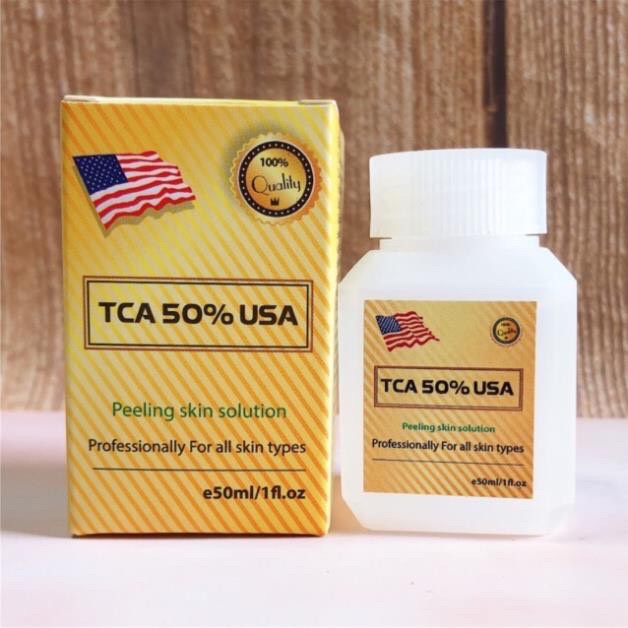 Peel da TCA 50% Đặc Trị Sẹo Rỗ, đánh bay Mụn, Hết thâm, nám, lỗ chân lông to, da dầu, rạn, sẹo lồi, Làm Hồng Ti, Hết Thâm Bẹn Nách, làm trắng mịn da
