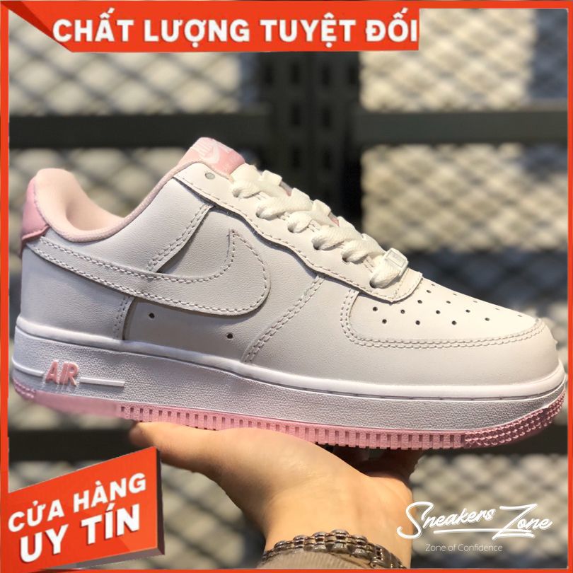 Giày thể thao sneakers air force 1 trắng hồng cổ thấp sneakers world