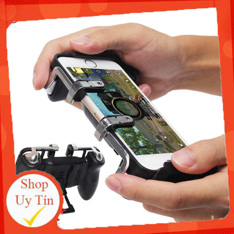 Tay cầm chơi game K21 PUBG kèm nút bấm cho game PUBG, ROS, Free Fire..gắn điện thoại tiện lợi - Tay cầm chơi game k21 - Tay cầm chơi game điện thoại- Tay cầm chơi game 2 ngón- Máy chơi gamer cầm tay - Chuyên Hàng Nhập Giá Sỉ