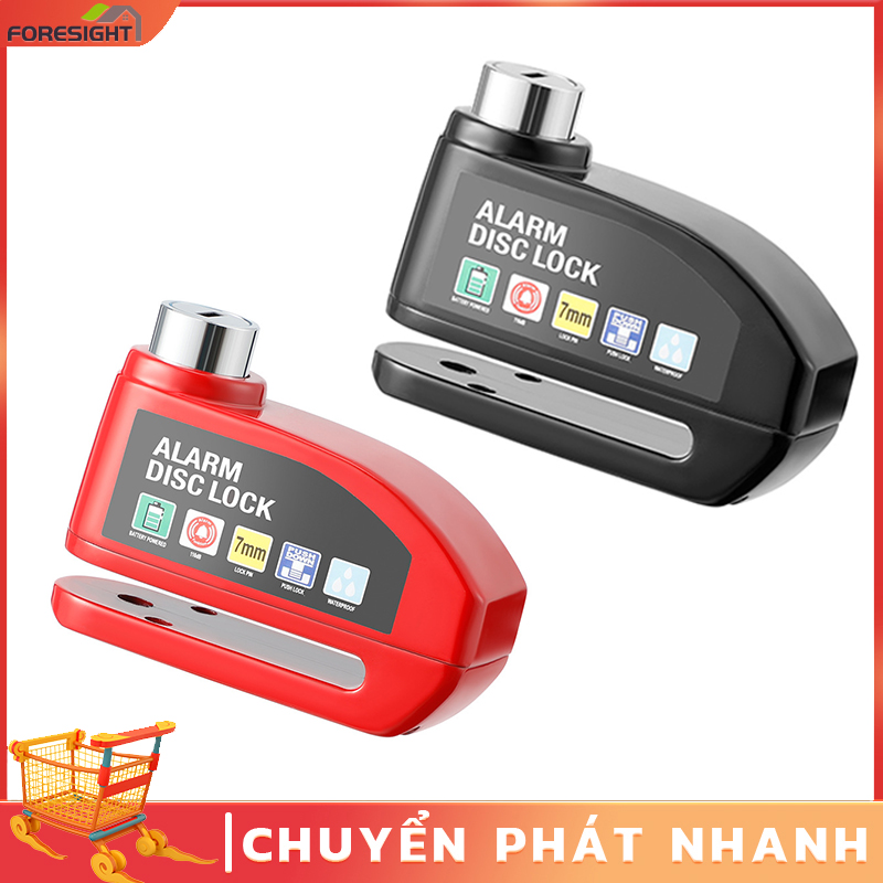  Khóa đĩa xe máy xe máy Khóa xe thích hợp cho khóa phanh đĩa xe máy xe đạp có thể báo động khoá chống trộm xe fo 