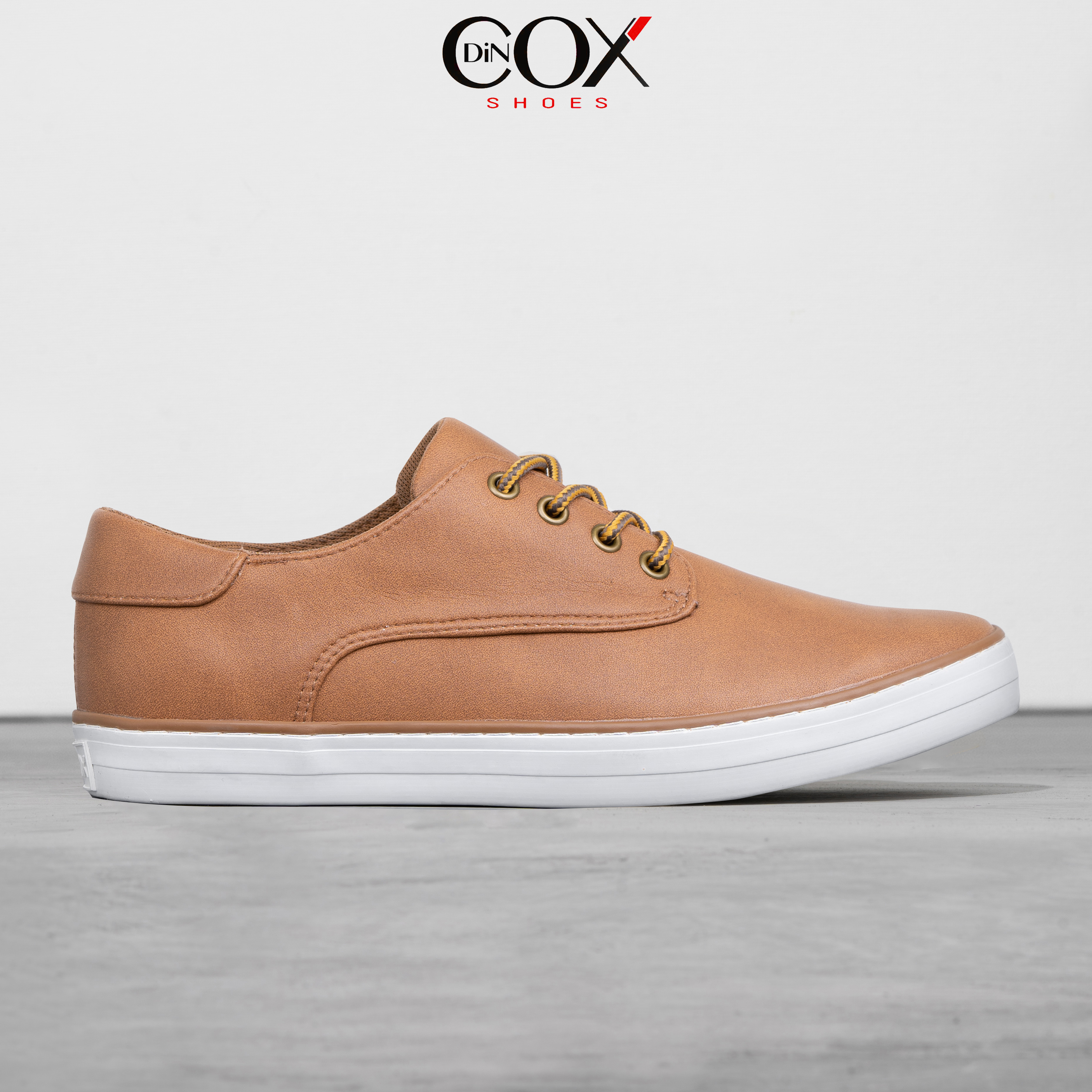 Giày Sneaker Da Nam DINCOX E11 Tan Sang Trọng Lịch Thiệp