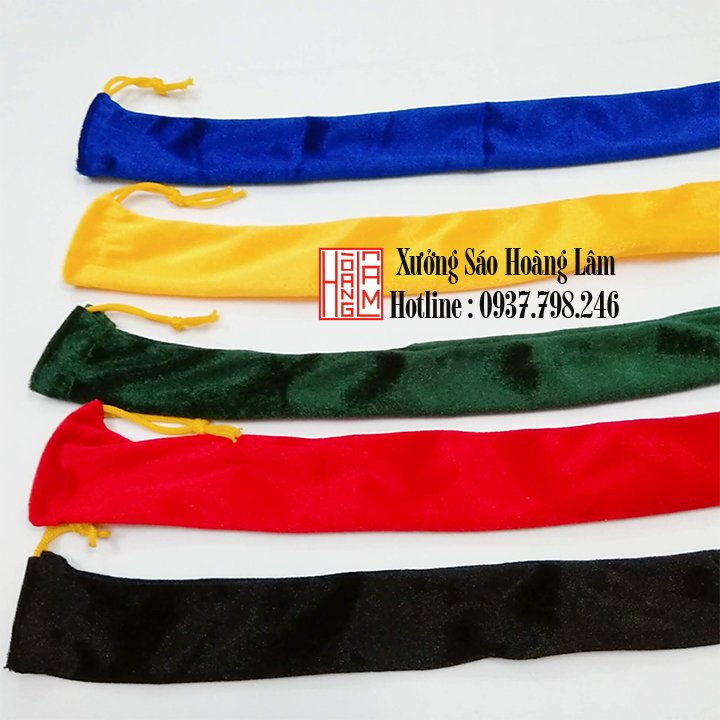 Túi nhung đựng sáo trúc 50 cm đến 60 cm - đủ màu xưởng sáo hoàng lâm