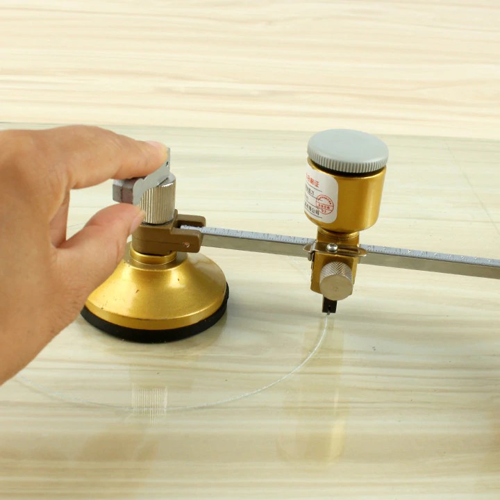 Dao cắt kính compa 40cm 80cm - Dao cắt kính tròn đa năng bình bơm dầu tự động