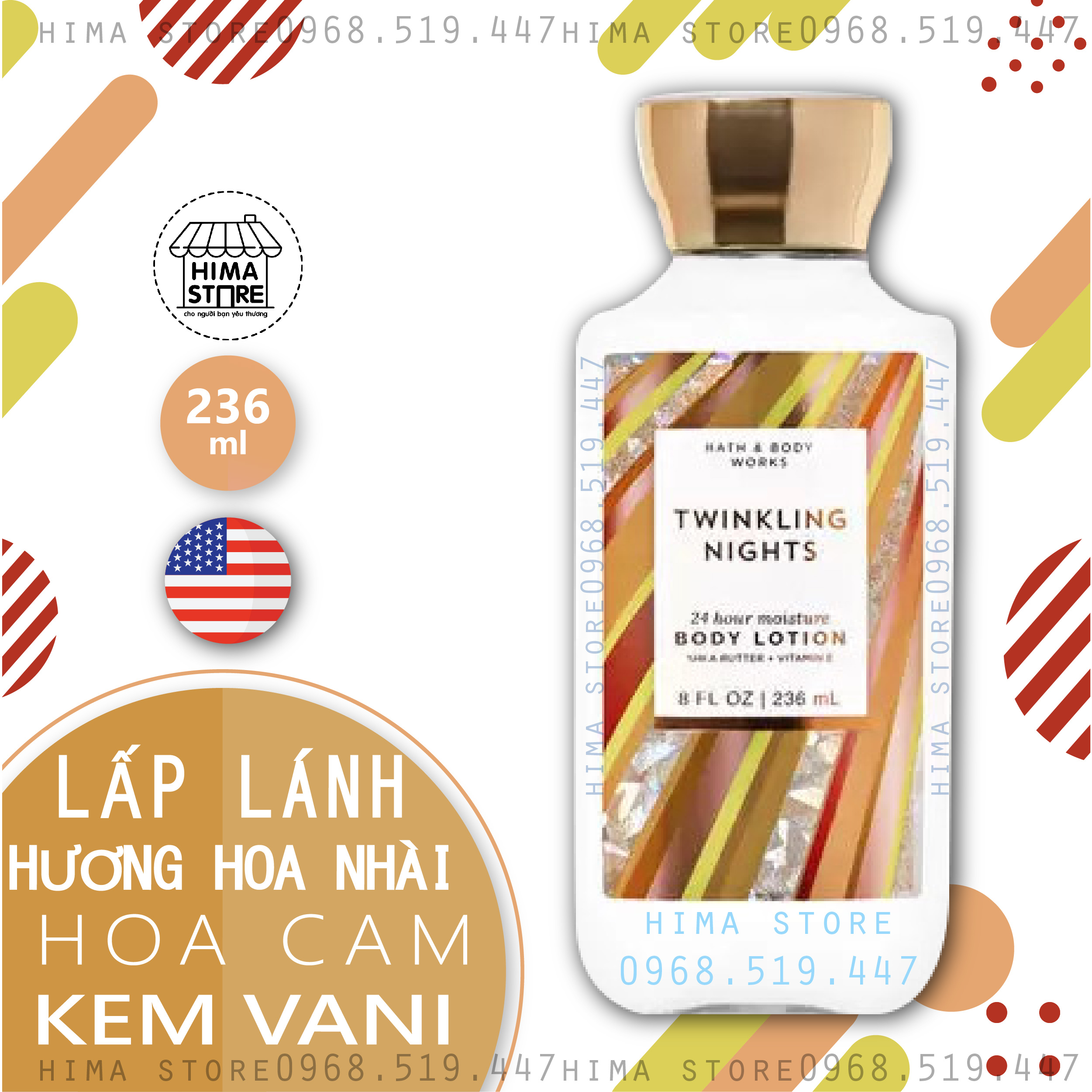 Twinkling nights | sản phẩm dưỡng toàn thân bath & body works