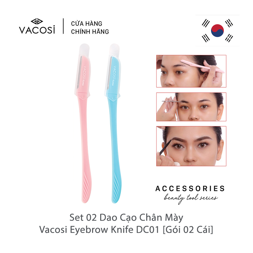 [HCM] Vacosi Set 02 Dao Cạo Chân Mày Eyebrow Knife DC01 [Gói 02 Cái]