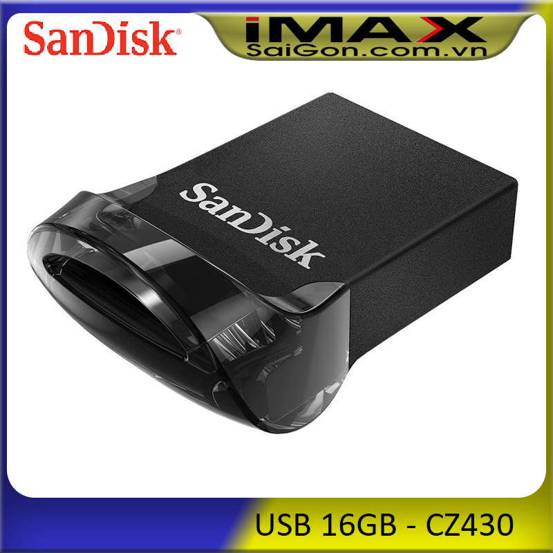 Usb sandisk 16gb ultra fit cz430 3.1/3.0/2.0 130mb/s