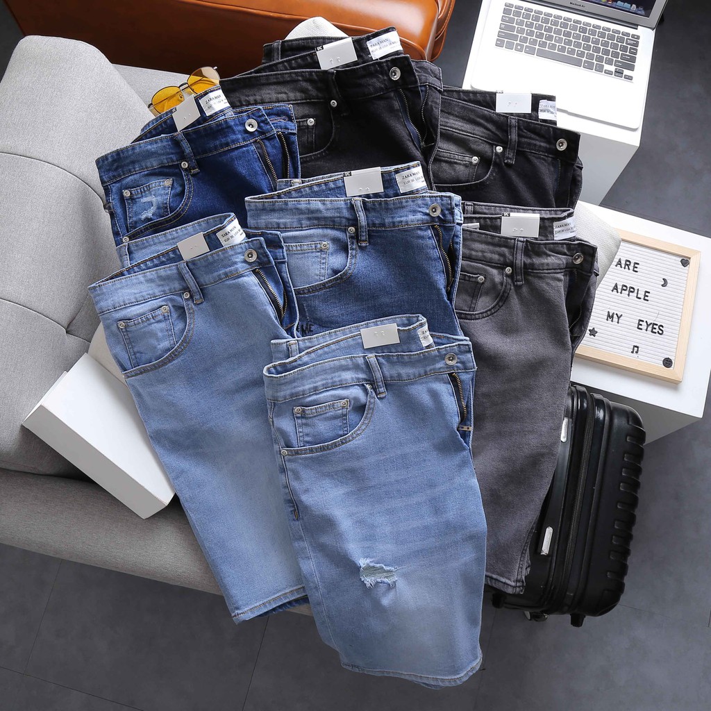 - quần short jean nam bigsize - tông xanh < 120kg