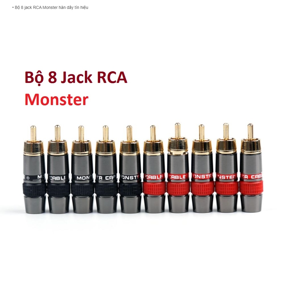 Bộ 8 jack RCA Monster hàn dây tín hiệu