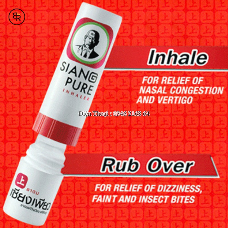 Ống hít thông mũi 2 đầu siang pure inhaler formula ii thái lan