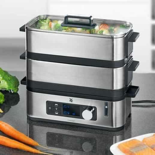 [Trả góp 0%]( Hàng Đức) Nồi hấp 2 tầng WMF 900W 4.3L màn hình LED nắp kính cường lực