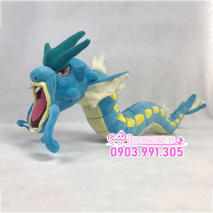 [HCM]TẶNG TÚI QUÀ - GẤU BÔNG POKEMON RỒNG NƯỚC GYARADOS CÓ KHỚP BÊN TRONG TẠO HÌNH 60CM