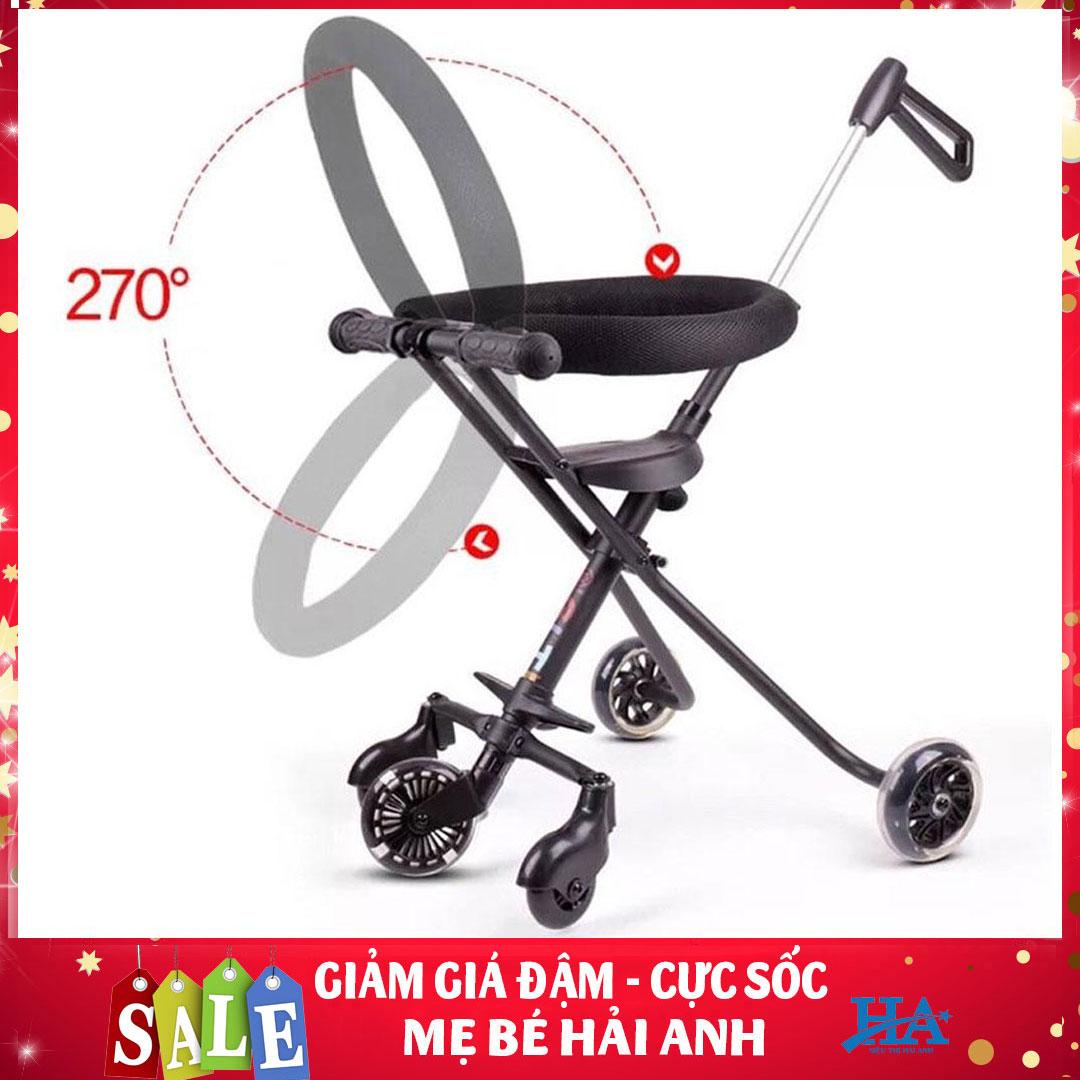 [SIÊU HOT - TẶNG KÈM YÊN XE MỀM VÀ GIỎ XE] Xe đẩy em bé 5 bánh cao cấp tối giản có thể gấp gọn dành cho bé yêu, xe day tre em du lich, xe day em be, xe day cho be  - MBPHUNG34