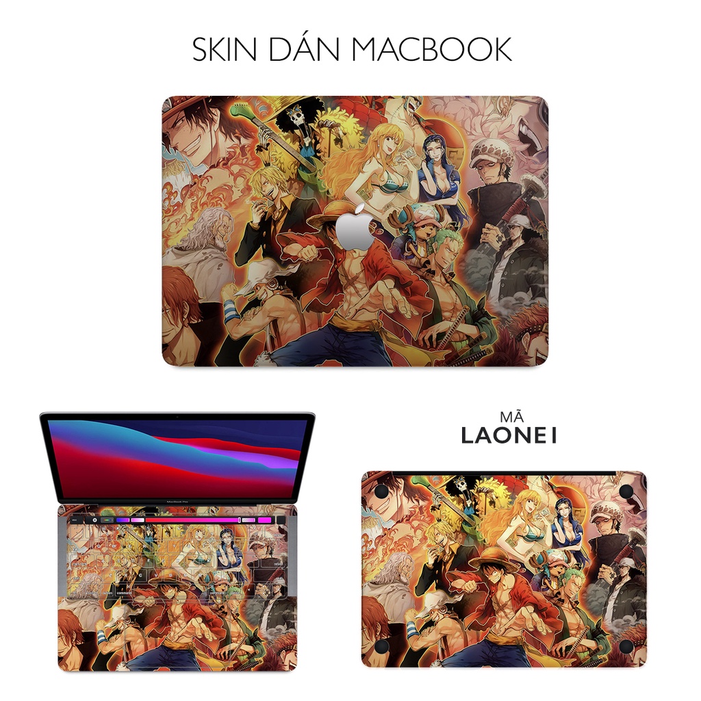 Miếng dán skin dành cho laptop macbook in hình one piece bộ 1