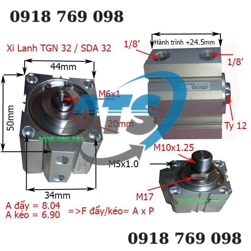 Xi lanh khí nén sda 32