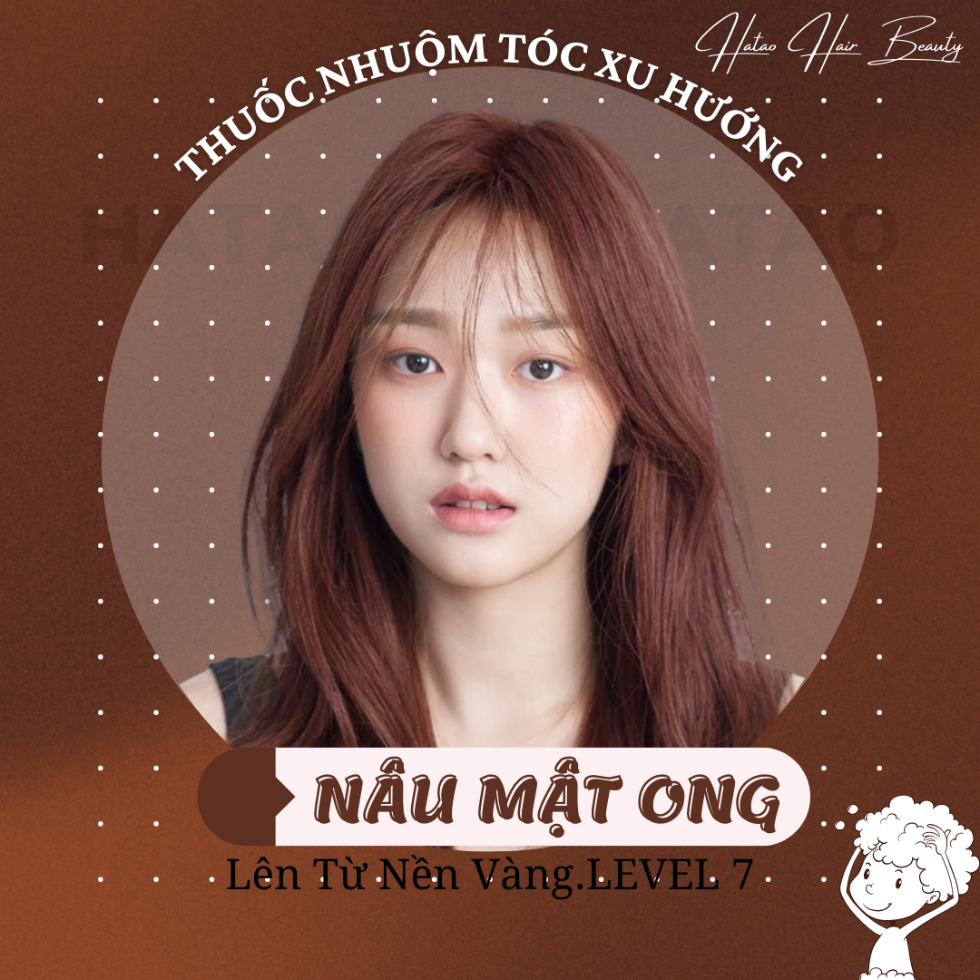 Thuốc nhuộm tóc màu Nâu Mật Ong(không tẩy) kèm trợ nhuộm 100ml