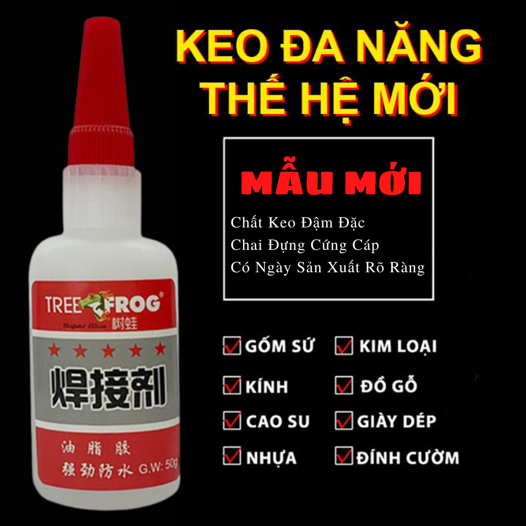 [HCM] Keo Đa Năng Keo Dán Siêu Dính Tốt Mọi Loại Vật Liệu Kim Loại, Gỗ, Thủy Tinh, Nhựa,.. Mẫu Mới Tree Frog - Tối Ưu Hơn