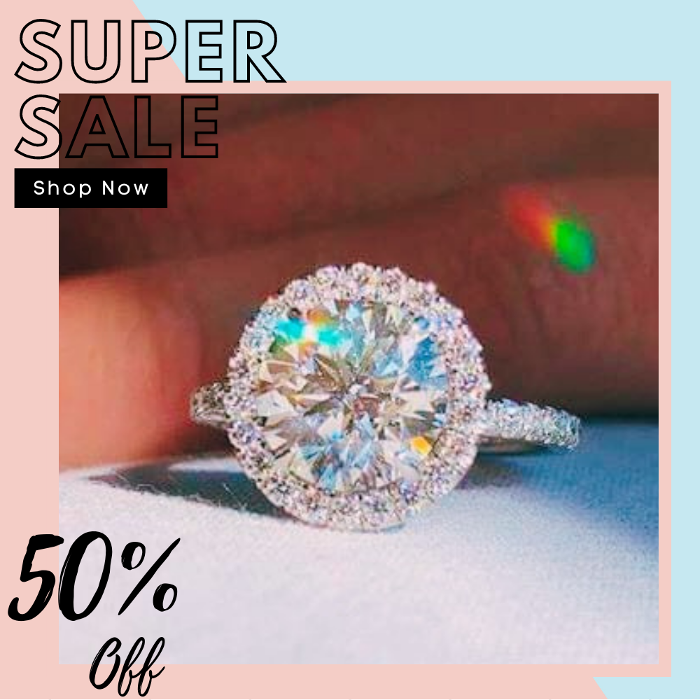 Nhẫn Bạc Nữ Ý Thời Trang, nhẫn nữ đá pha lê mạ vàng trắng  - Trang Sức GADO N094