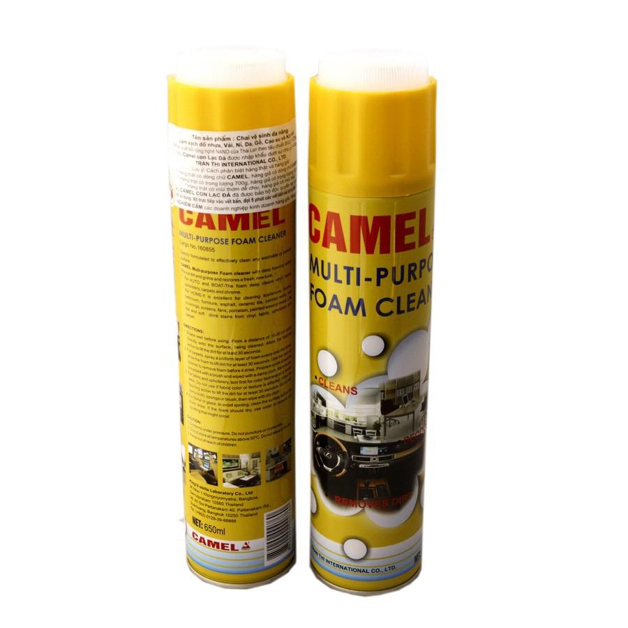 Bình xịt tẩy rửa nội thất đa năng CAMEL 650ml dạng bọt