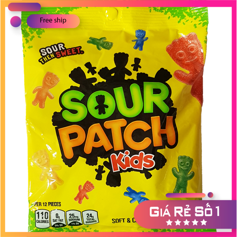 Kẹo sour patch kids soft and chewy candy 141g