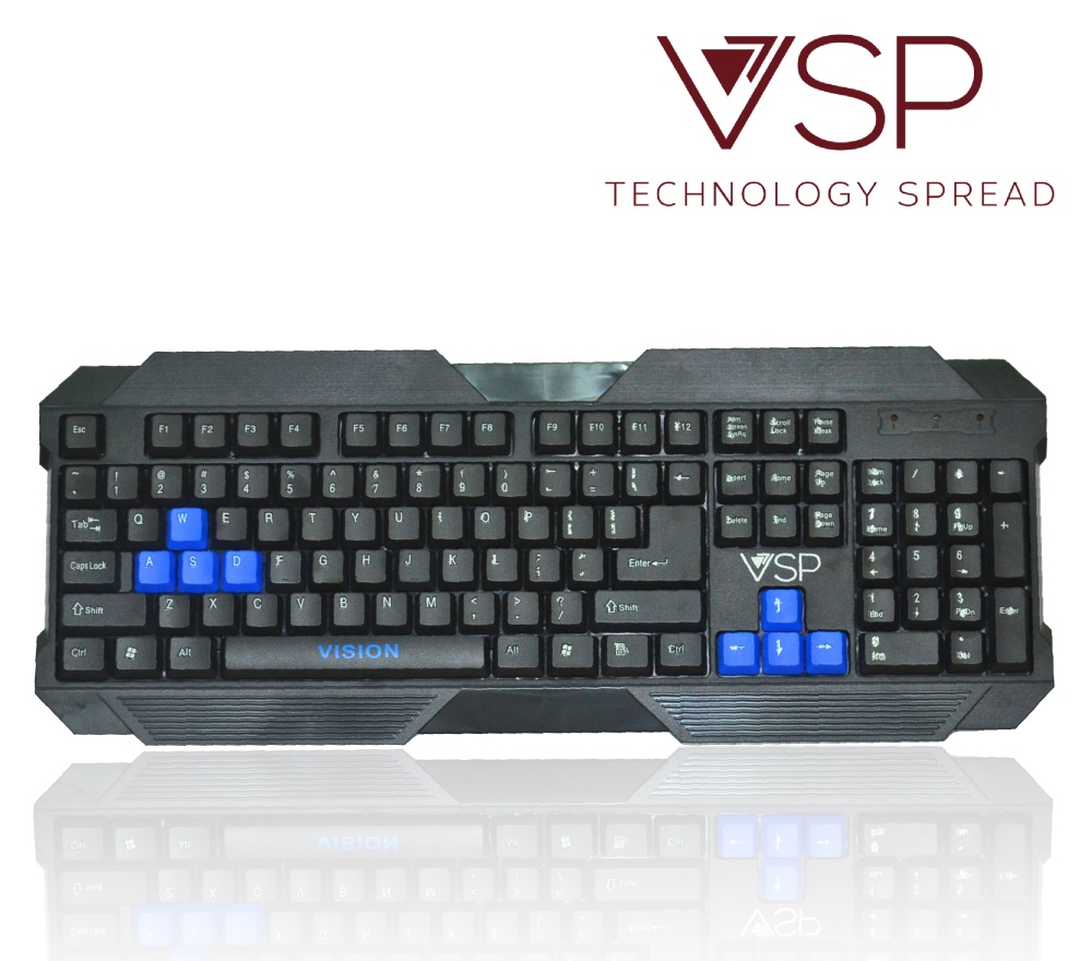 Bàn Phím Game Vision G7 (Đen) - Hàng chính hãng - Bàn phím Vision G7 - Bán phím vi tính - Bàn phím PC - Bàn phím chơi game