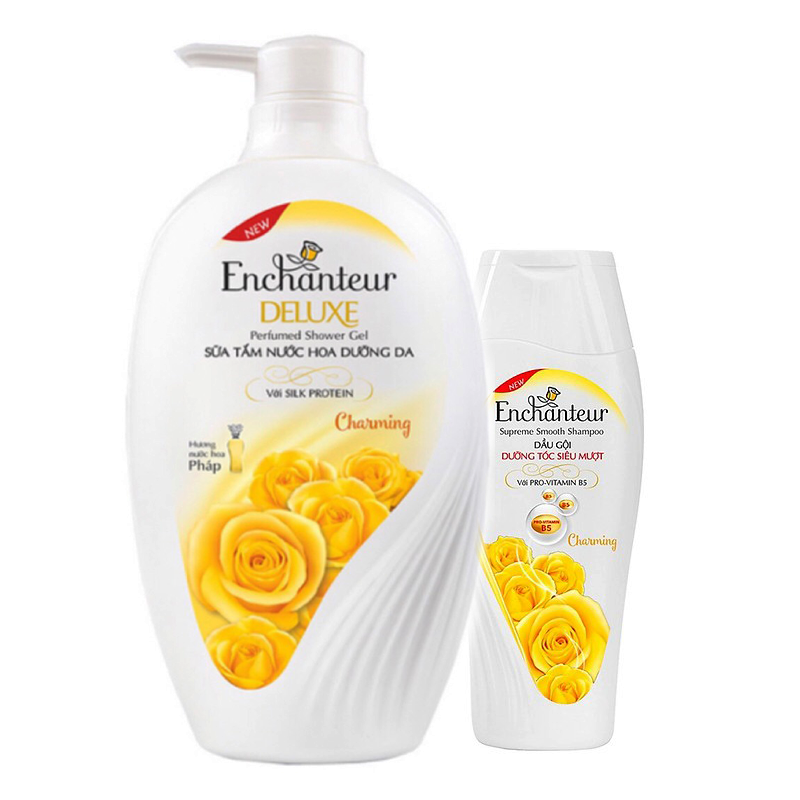 Sữa Tắm Dưỡng da hương nước Hoa Enchanteur Charming 650g+Tặng kèm dầu gội Charming 150g