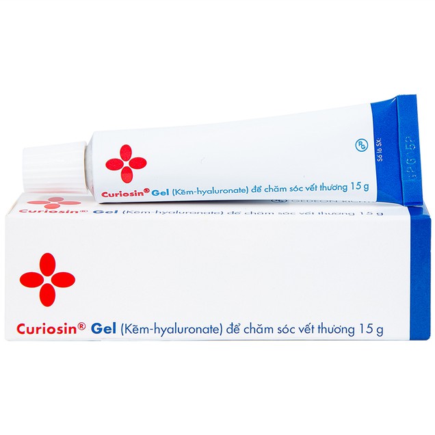 Curiosin Gel ( Kẽm-hyaluronate) chăm sóc vết thương 15g