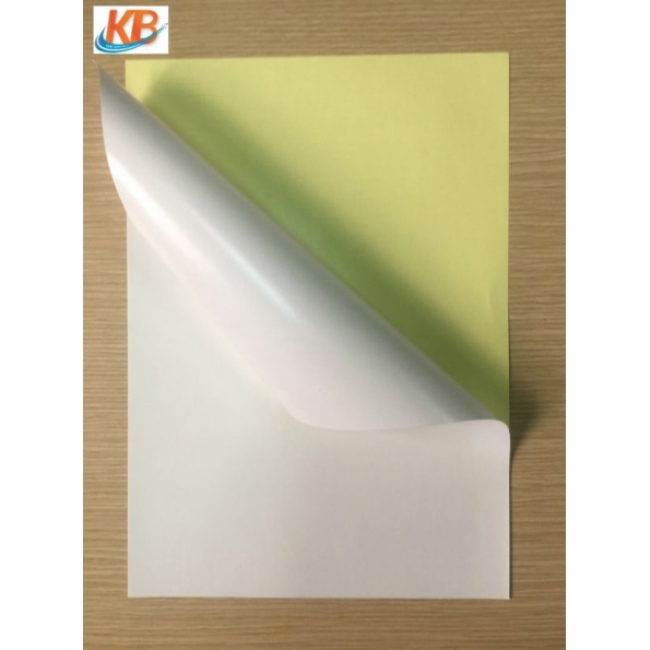 Giấy decal a4 -a5 vàng mặt bóng 100 tờ / tập