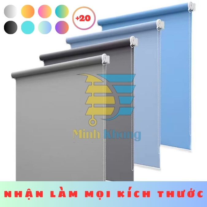 Rèm cuốn che nắng cửa sổ văn phòng, phòng khách, phòng ngủ cản sáng 100%