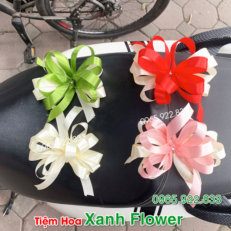 Nơ Trang trí Xe Hoa, Xe Cưới - Nơ trang trí giỏ quà, lẵng quà Đủ màu