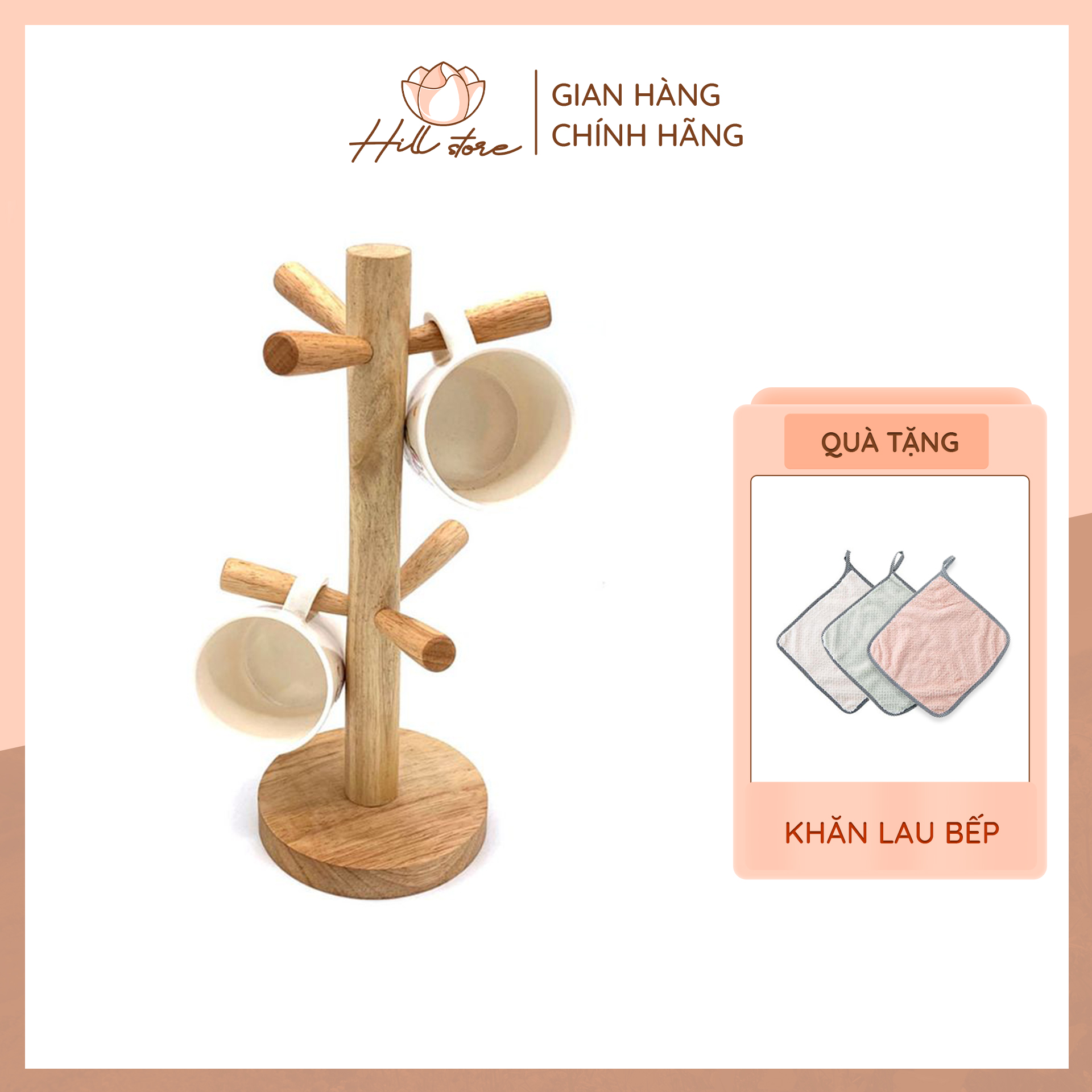 Giá treo cốc decor phòng khách phòng bếp, giá úp cốc, kệ trang trí treo ly cốc bằng gỗ - Nhà cửa & Đời sống