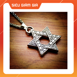 Dây Chuyền Hình Ngôi Sao,Vòng Cổ Ngôi Sao Sáu Cánh Màu Bạc Phong Cách Hàn Quốc