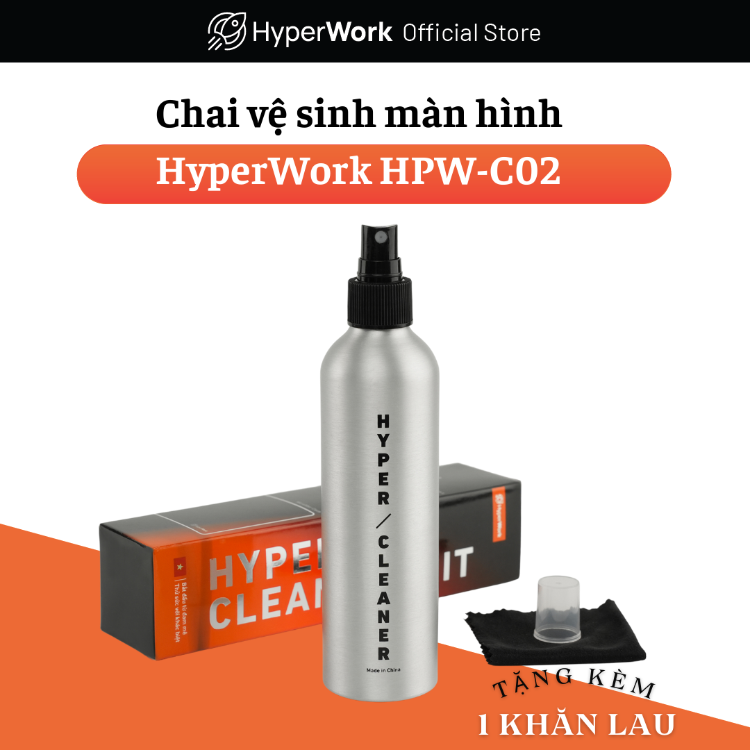 Chai vệ sinh màn hình Hyper Cleaning HyperWork C02