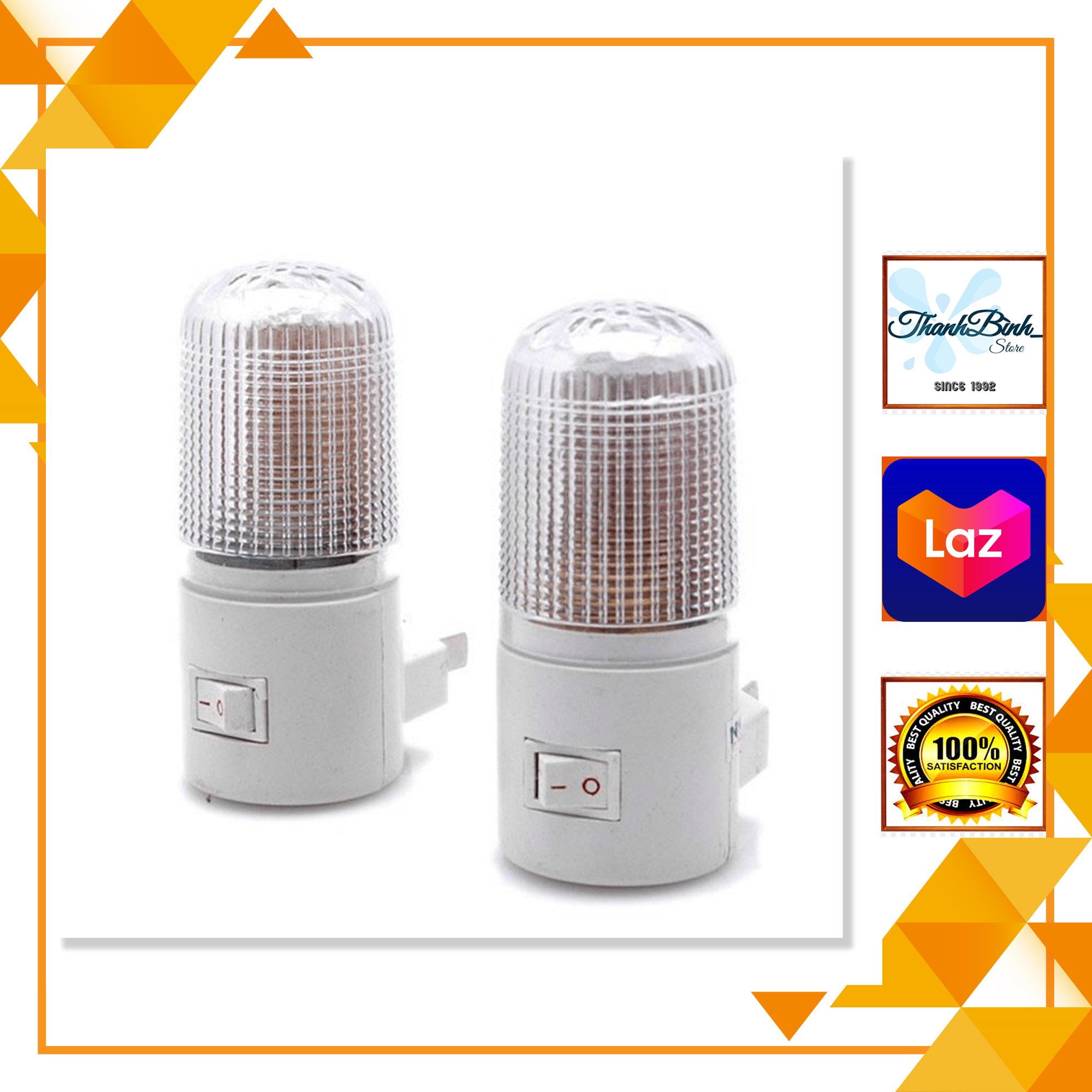 Đèn ngủ 1w màu trắng- có công tắc