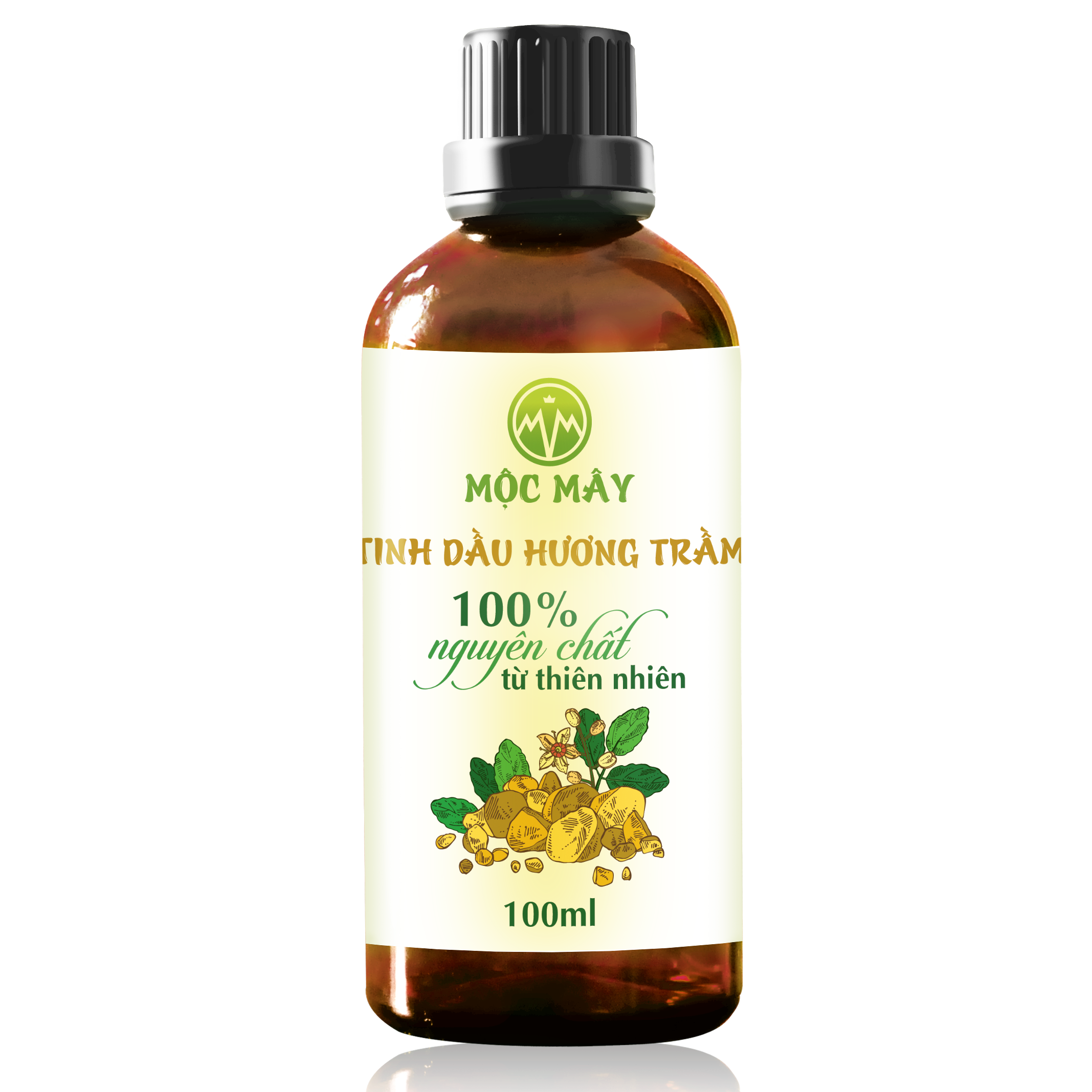 Tinh dầu gỗ Trầm hương 100ml nguyên chất Mộc Mây - tinh dầu nguyên chất từ thiên nhiên xông phòng, thơm phòng, thư giản, đuổi muỗi