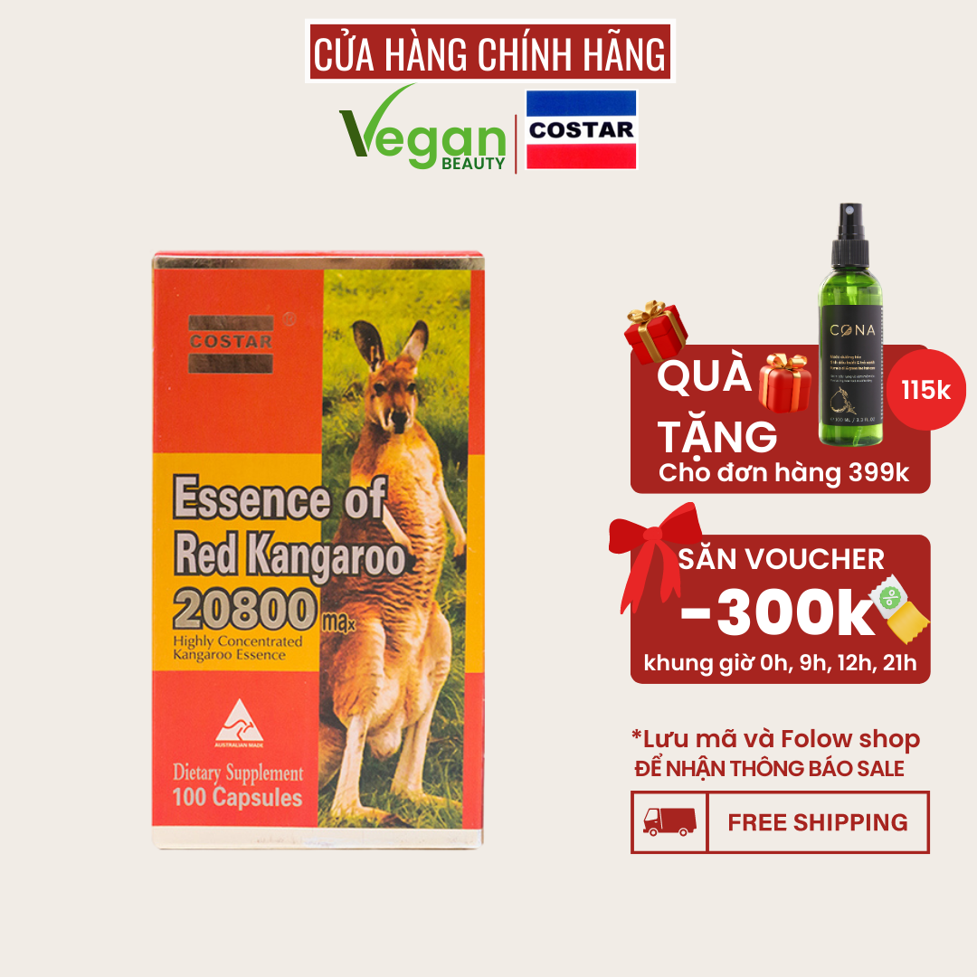 Thực phẩm chức năng Hỗ trợ sinh lý COSTAR ESSENCE OF RED KANGAROO 20800 MAX