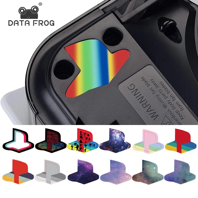 DATA FROG 12PCS Logo Skin Sticker For PS5 Custom Vinyl Decal Underlay Retro Classic Style For PlayStation 5 Disk Digital Version