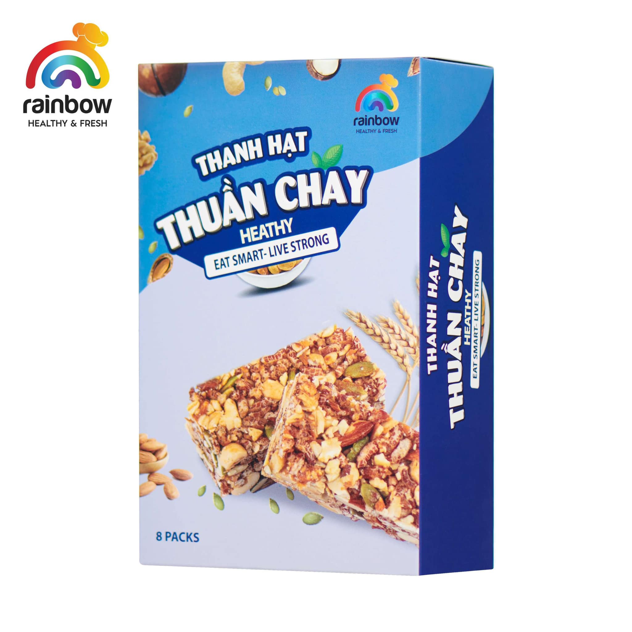 Bánh hạt , thanh hạt thuần chay Rainbow, bánh dinh dưỡng cung cấp năng lượng