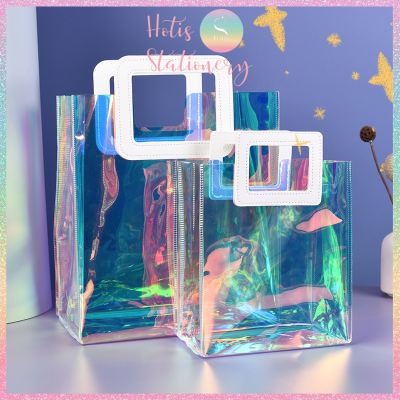 Túi quà tặng cầm tay hologram bling bling hot trend - 2 size